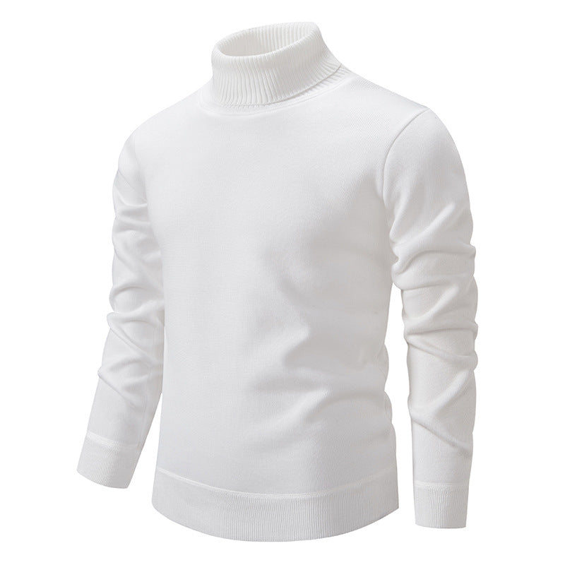 Mercer Black Turtleneck Sweater — White