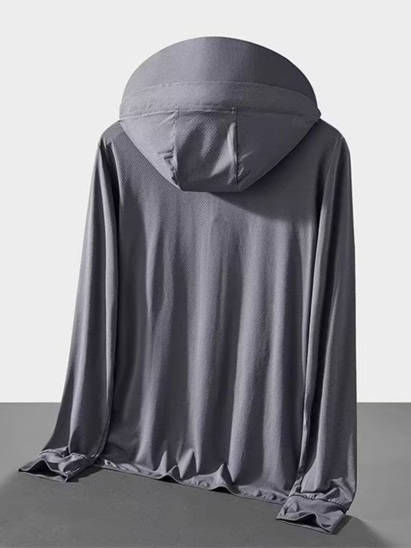 Men's Plus Size Hooded Performance Jacket With Face Shield 2