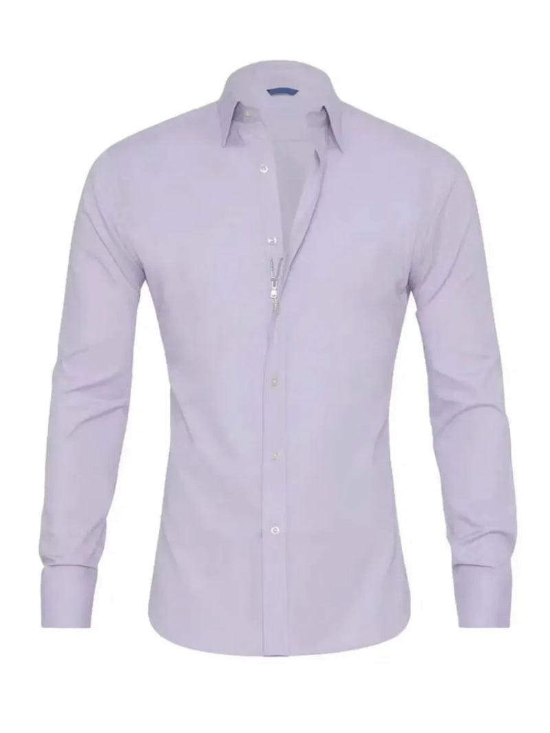 Men's Full Size Classic Button-Down Long Sleeve Business Shirt Plus Size 8