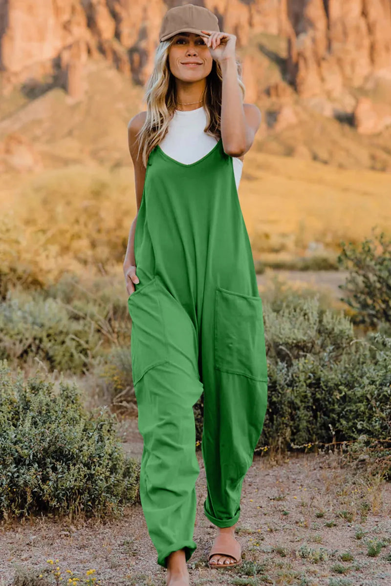 Double Take Full Size V-Neck Sleeveless Jumpsuit with Pockets 6
