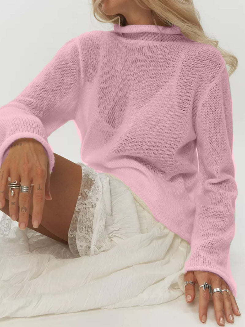 Mock Neck Long Sleeve Sweater 5