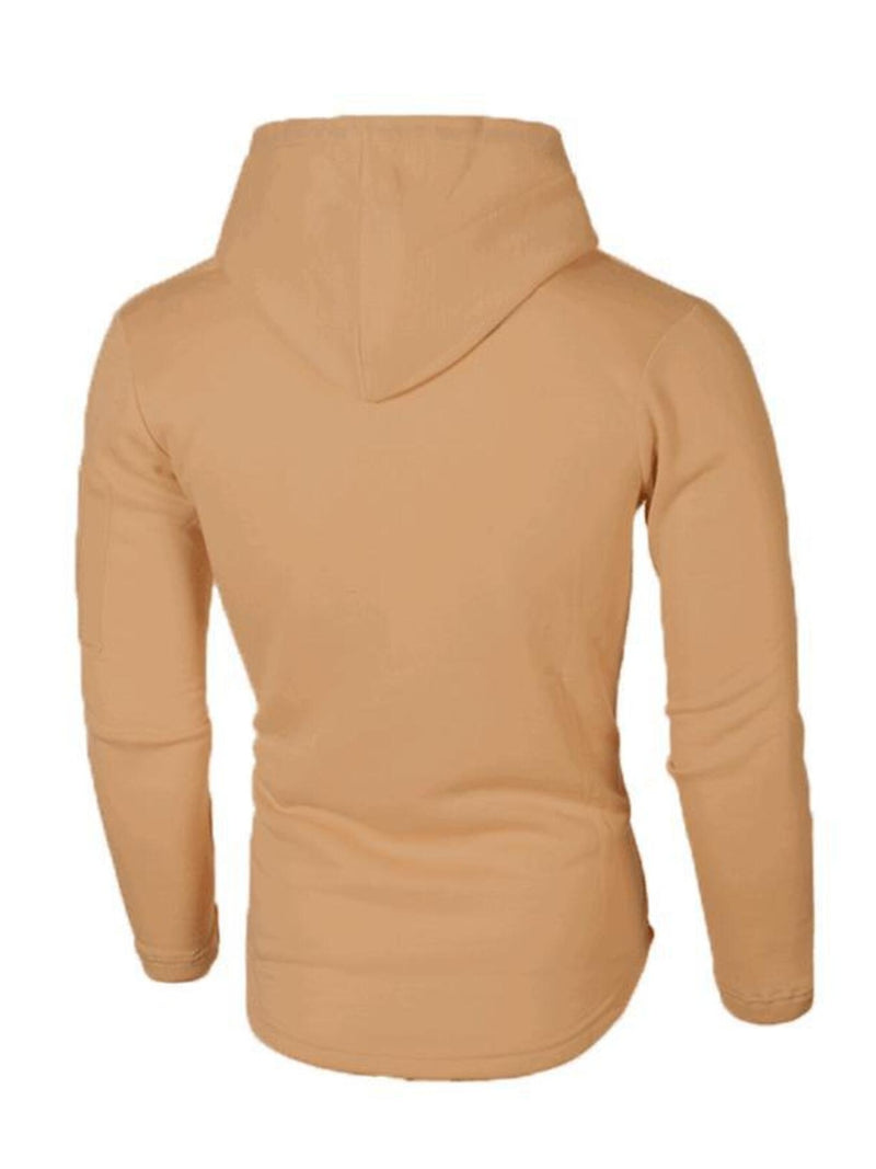 Men's Plus Size Casual Slim Fit Long Sleeve Hoodie 12