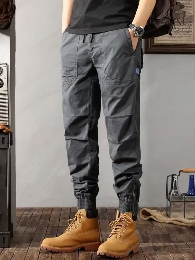 Men's Plus Size Urban Style Cargo Pants Grey