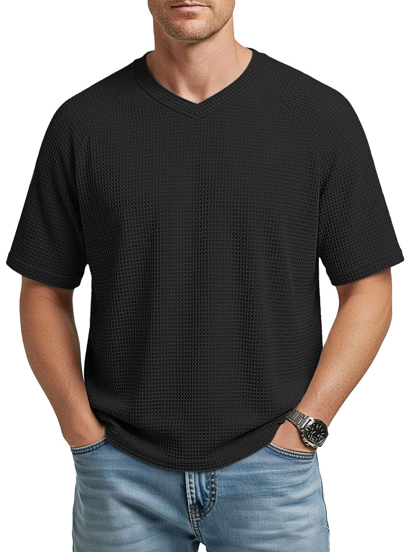 Raglan Waffle-Knit Tee 5