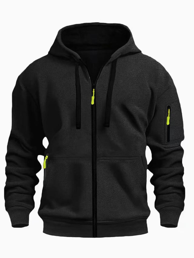 Carter Zip Hoodie Jacket — Black