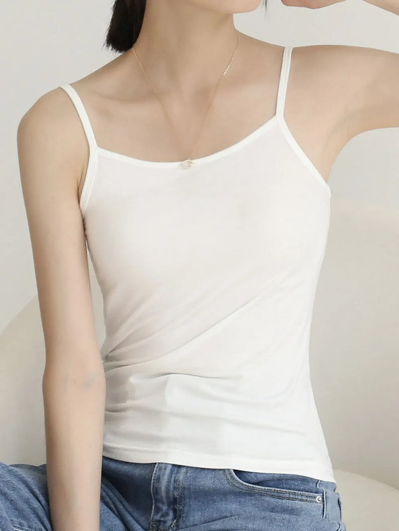 Solid Color Scoop Neck Cami 2