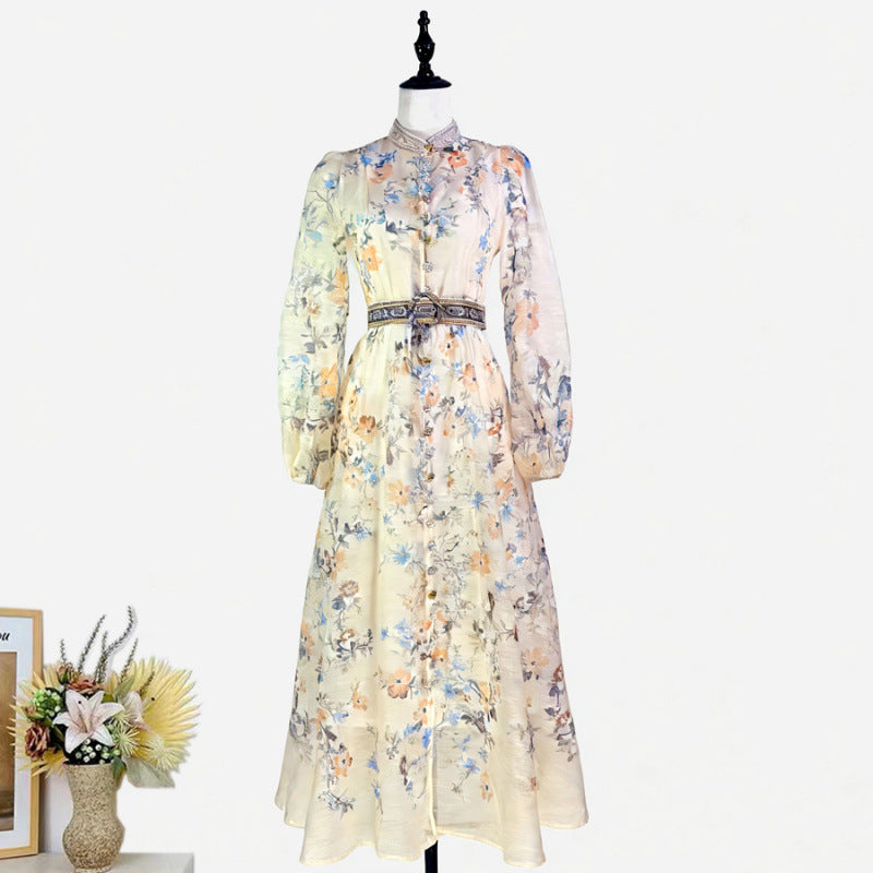 Delphine Puff-Sleeve Belted Dress 21