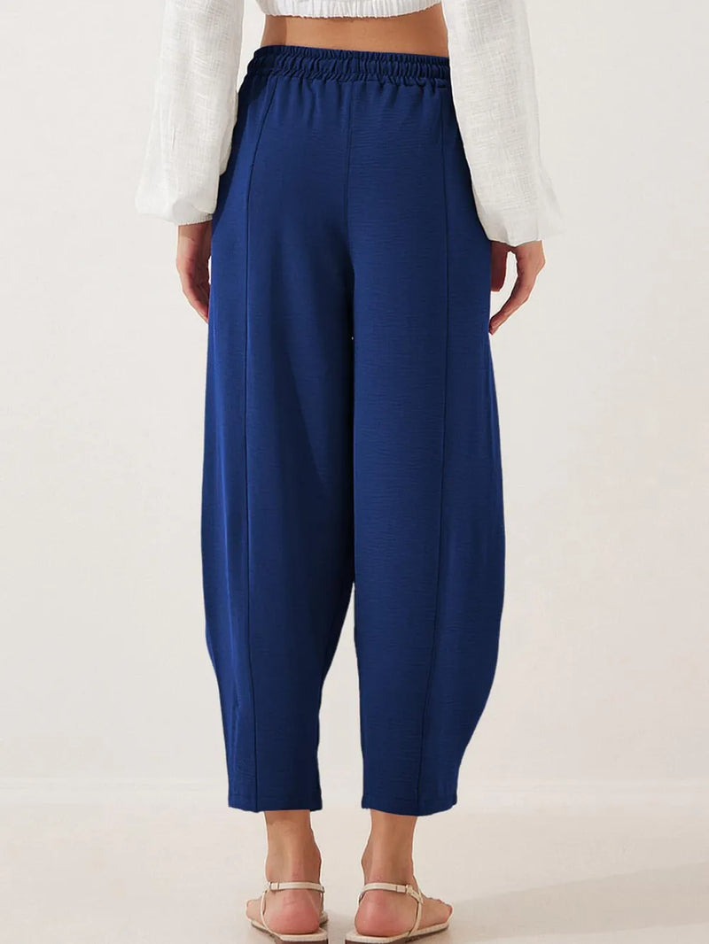 Drawstring Cropped Jogger Pants 5