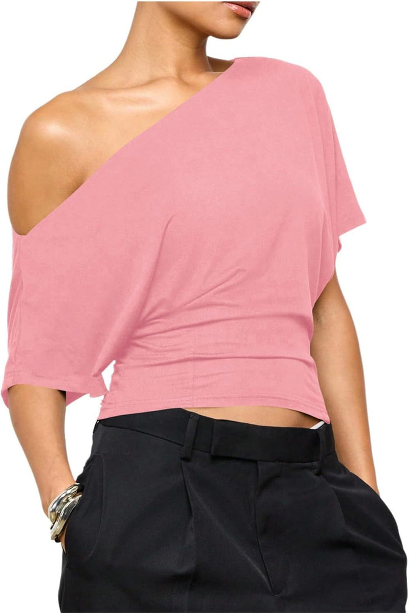 Livia Loose Summer Tee — Pink