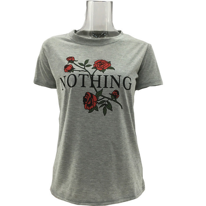 Rosa Graphic Loose Tee — Grey
