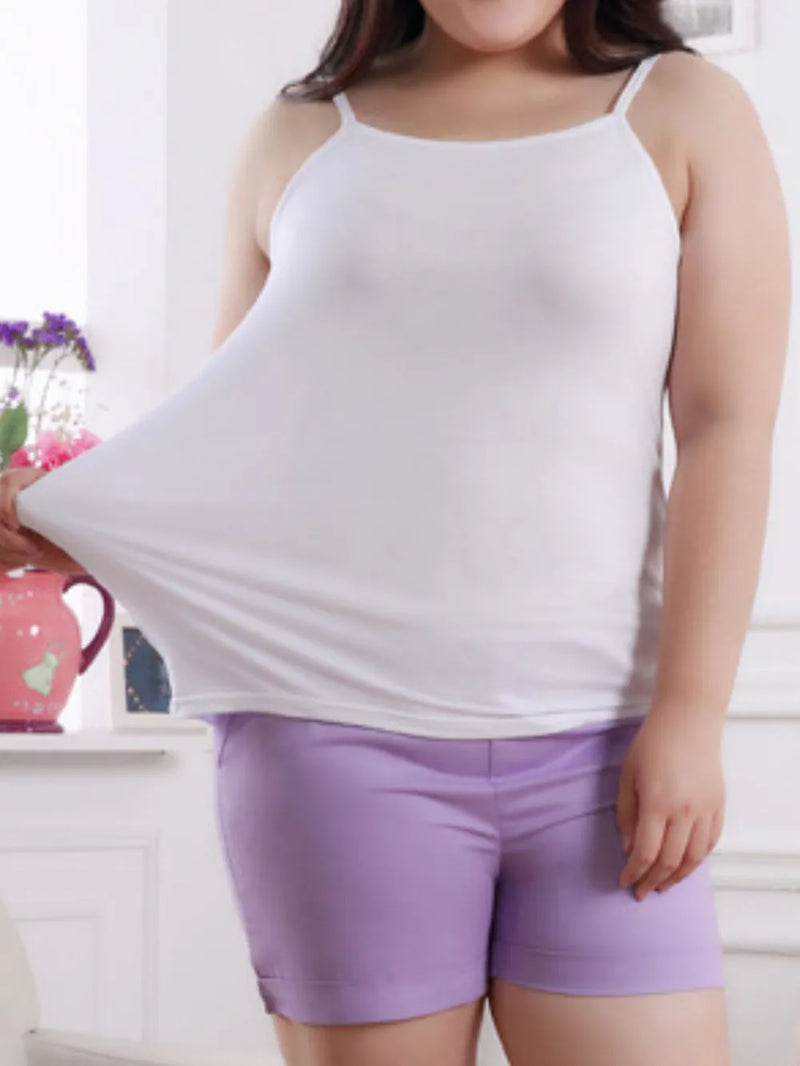 Solid Color Scoop Neck Tank Top | Hazel & June White