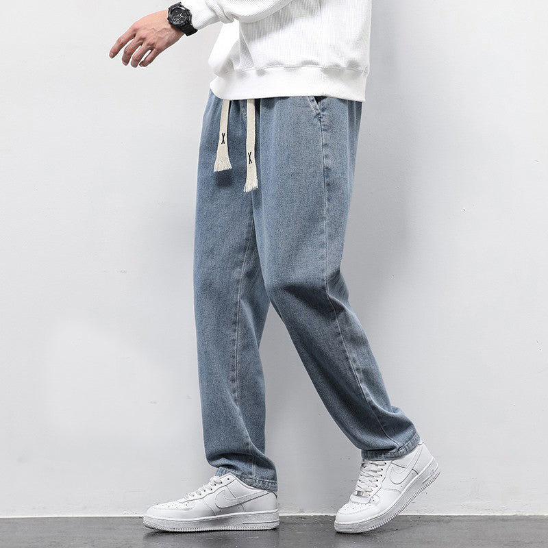 Iver Drawstring Wide-Leg Jeans