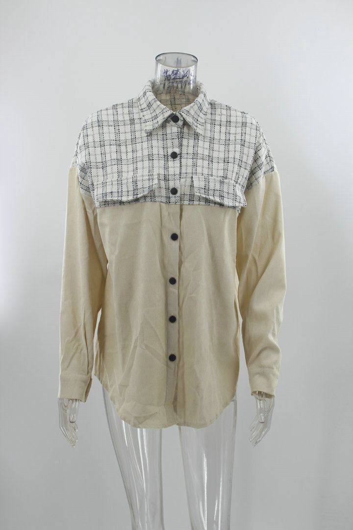 Iris Corduroy Plaid Shacket