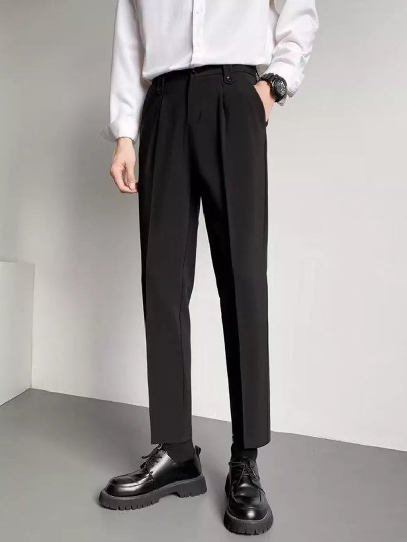 Men's Slim Fit Ankle-Length Dress Pants 5