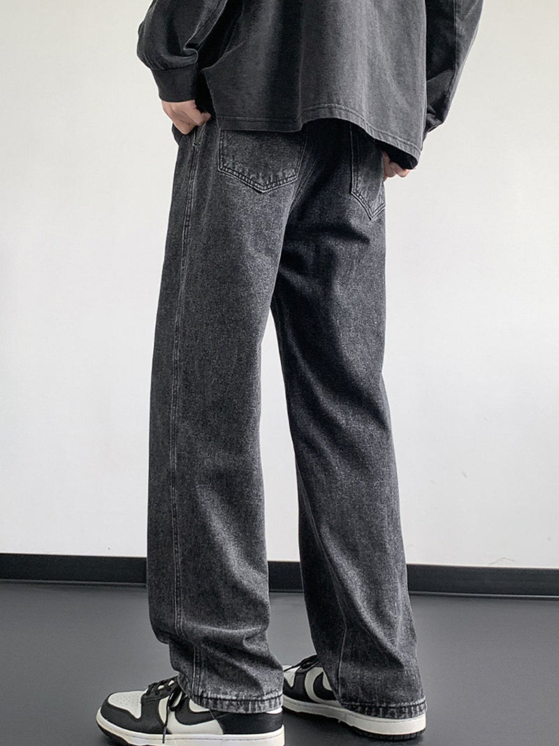 Men's Full Size Wash Loose Fit Jeans Plus Size 1