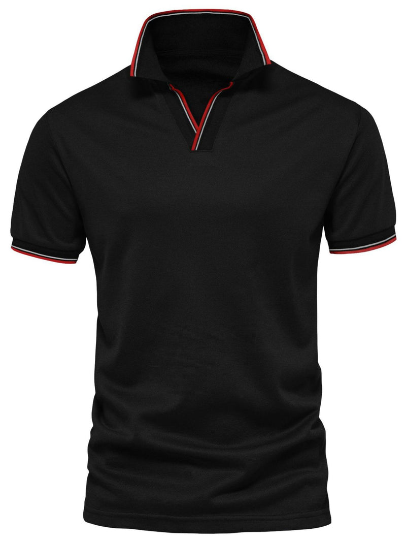 Men's Contrast Trim Short Sleeve Polo Shirt 4