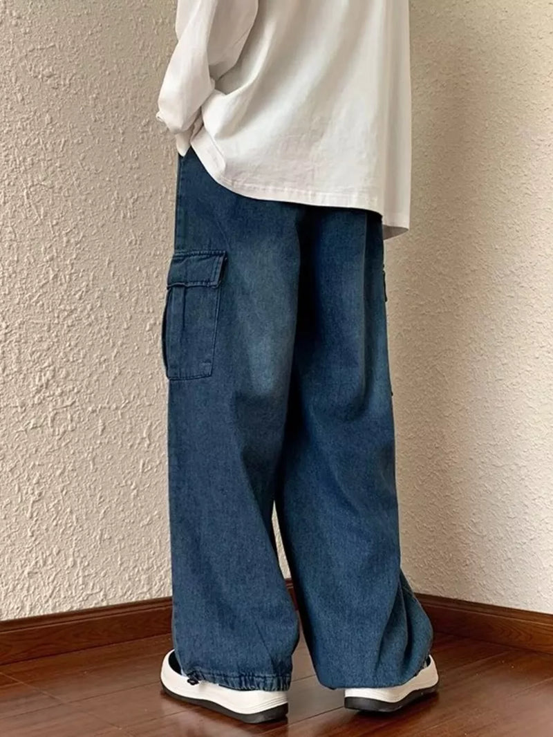 Men's Full Size Loose Fit Cargo Jeans Plus Size 3