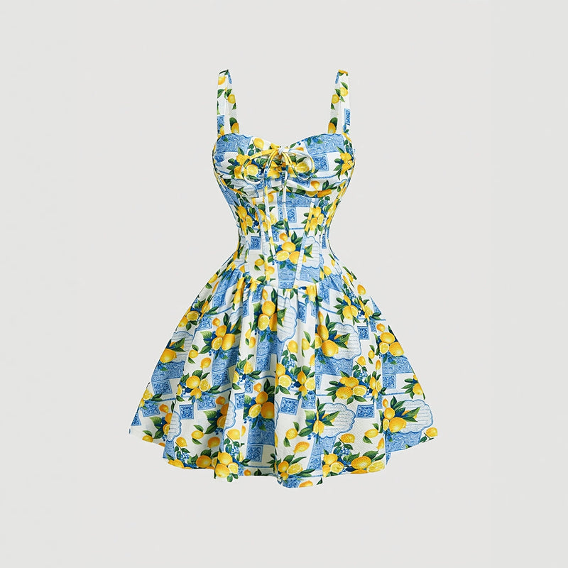Amalfi Lemon Corset Sundress 5