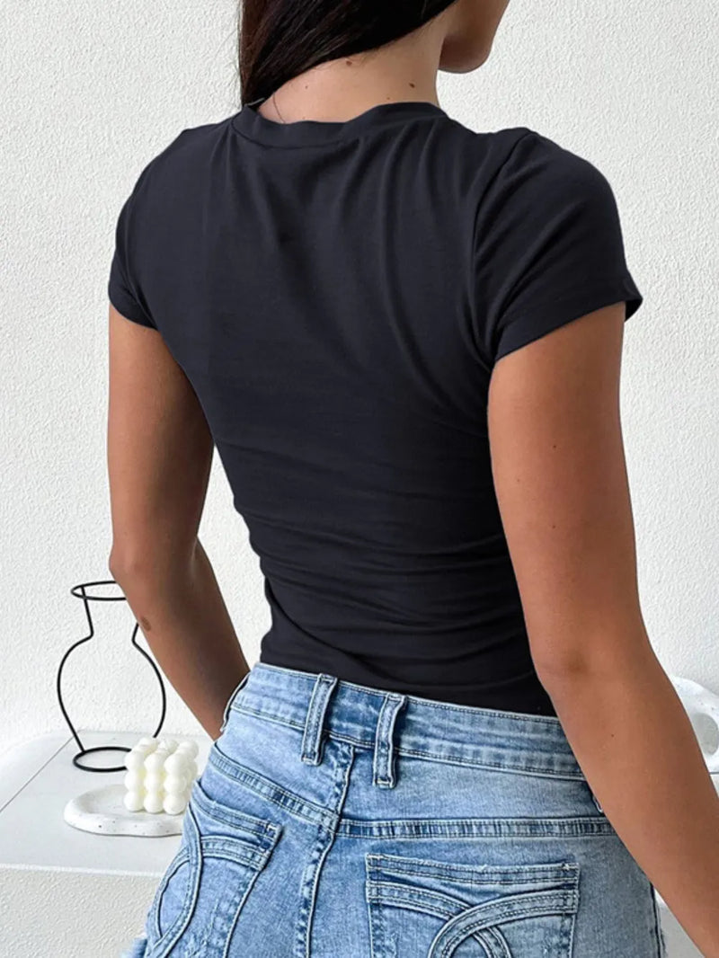Devine Star Round Neck Short Sleeve T-Shirt 2