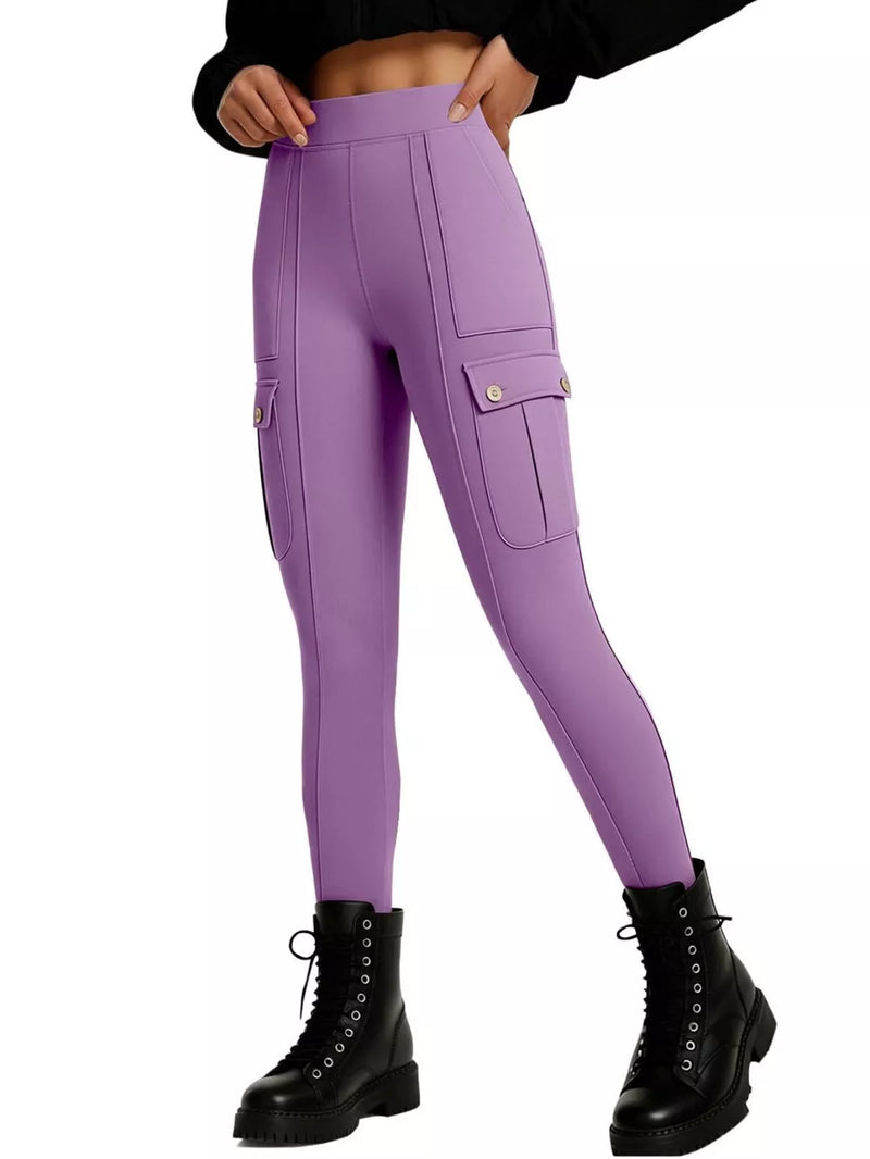 High Waist Active Pants | Hazel & June Purple