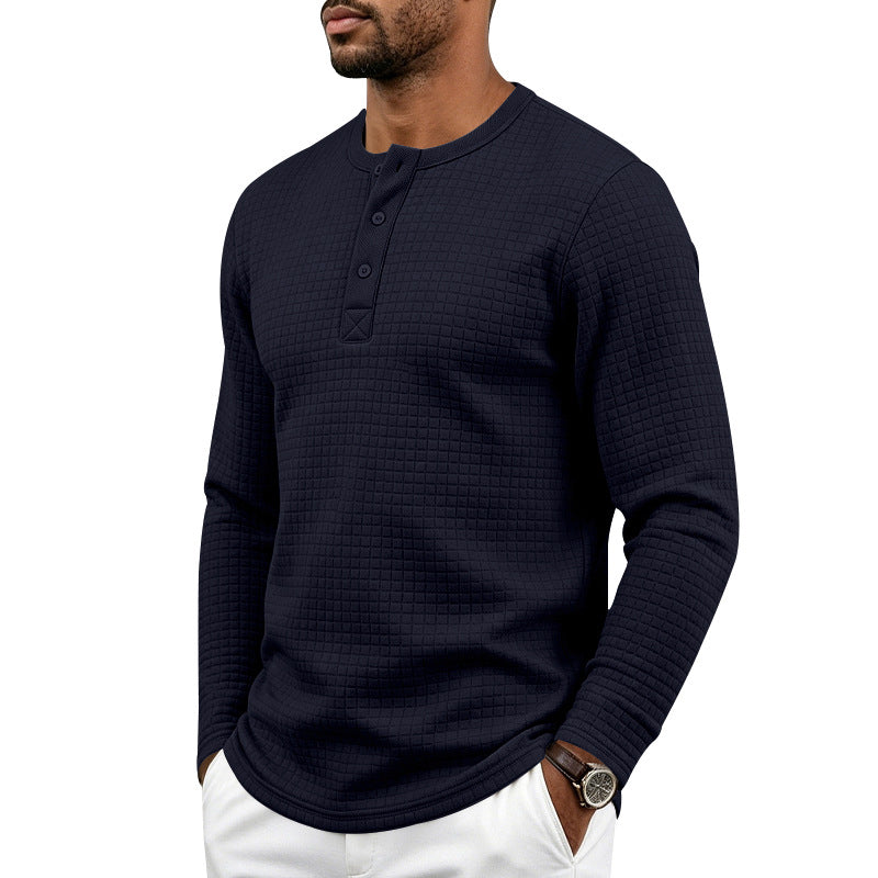 Henley de Cuadros Jacquard
