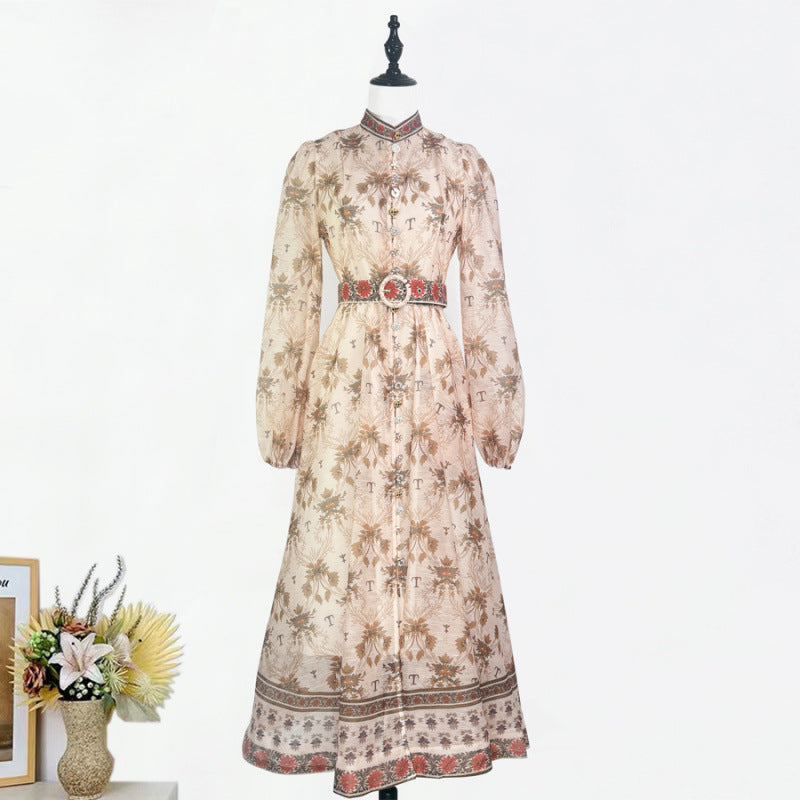Delphine Puff-Sleeve Belted Dress 15
