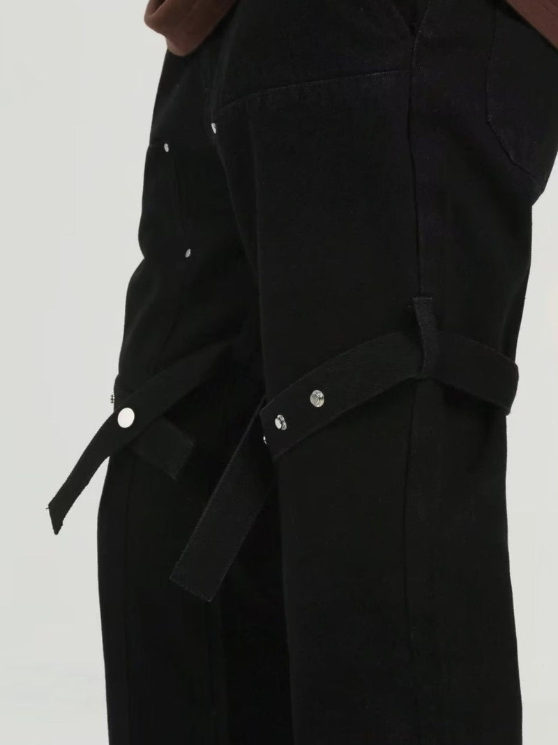 Men's Plus Size Studded Cargo Pants 4
