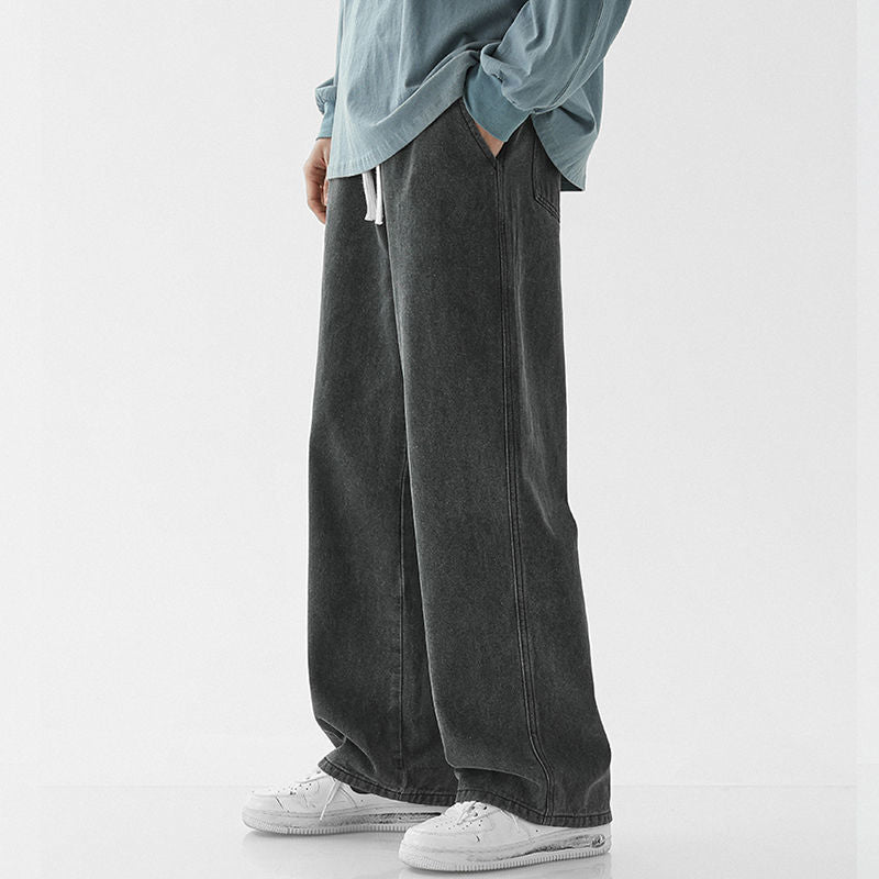 Jude Loose Straight Jeans — Black Grey