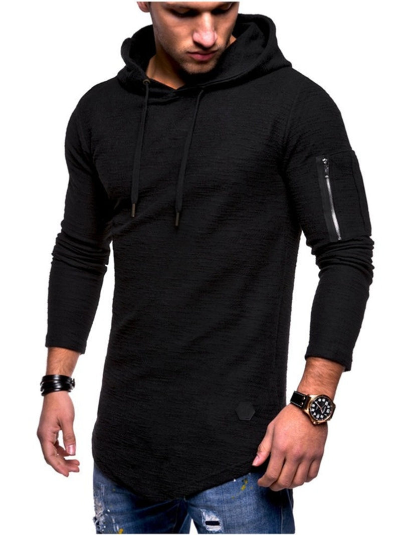 Men's Plus Size Casual Slim Fit Long Sleeve Hoodie 4