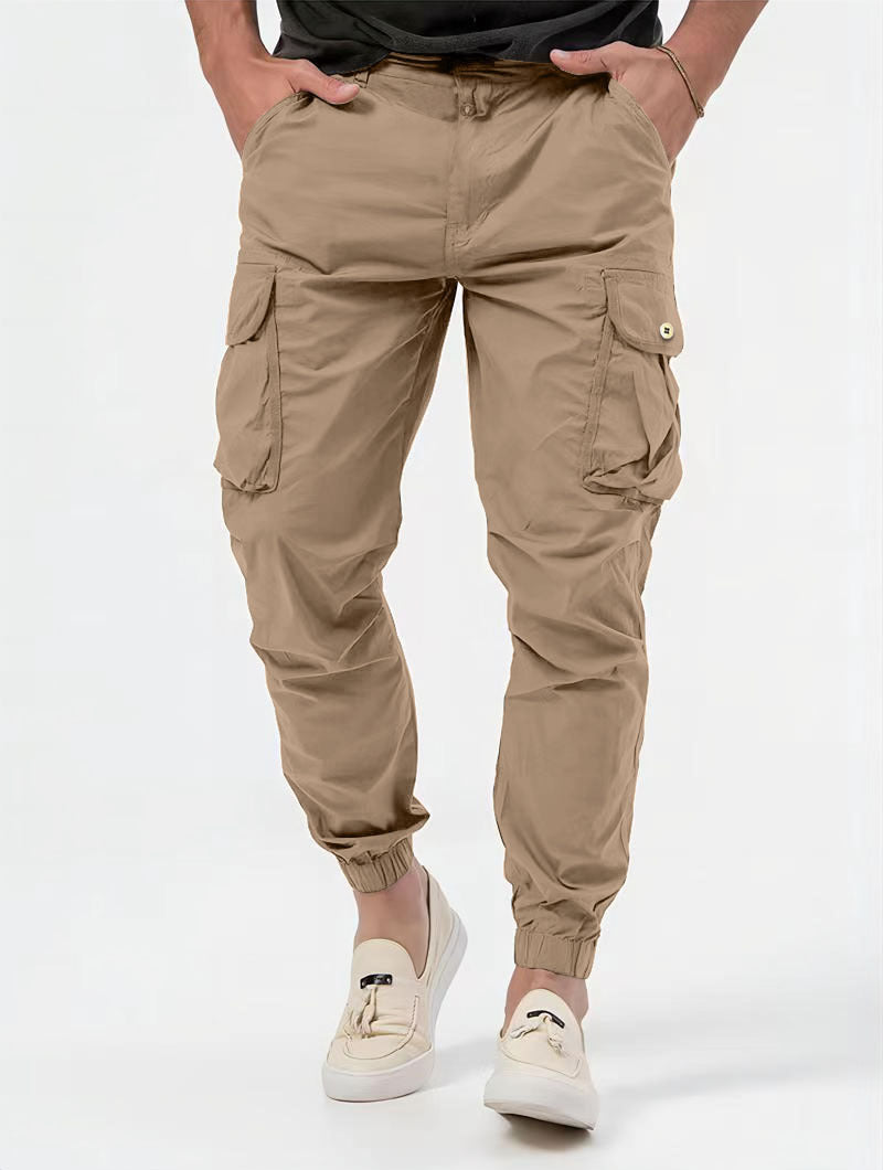Beck Structured Cargo Trousers — Khaki