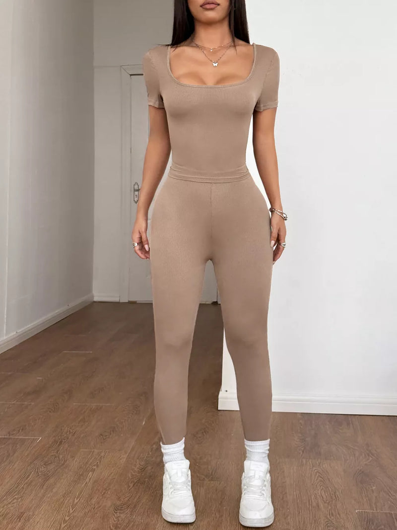Short Sleeve Top And Leggings Set 4