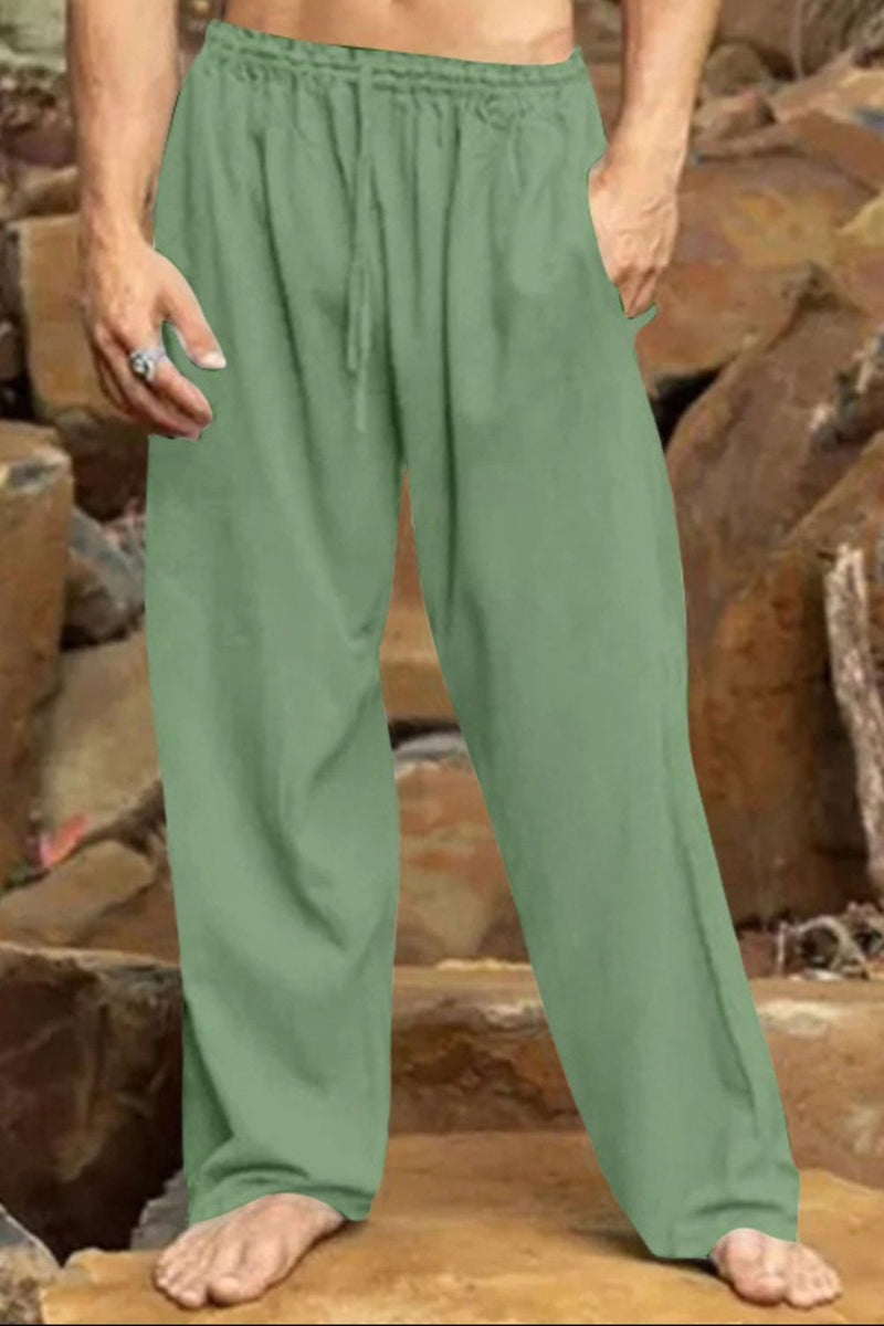Men's Full Size Relaxed Fit Drawstring Casual Pants Plus Size 2