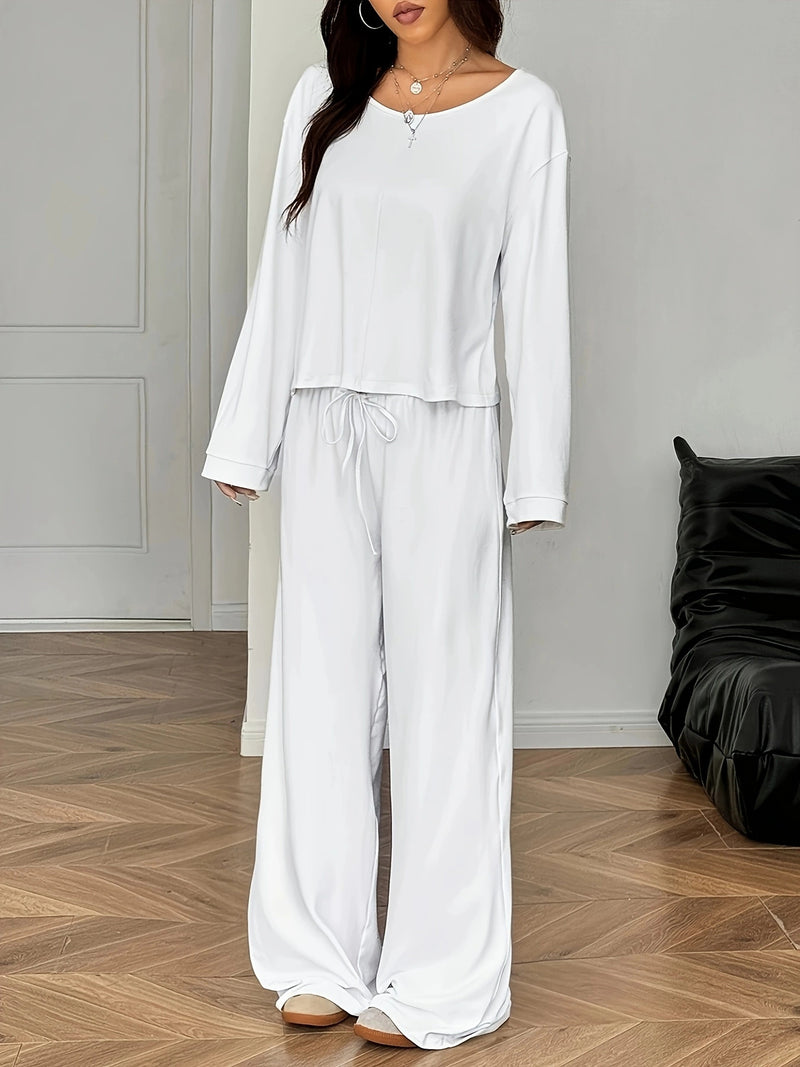 Vivienne Satin Top & Trouser Set 1