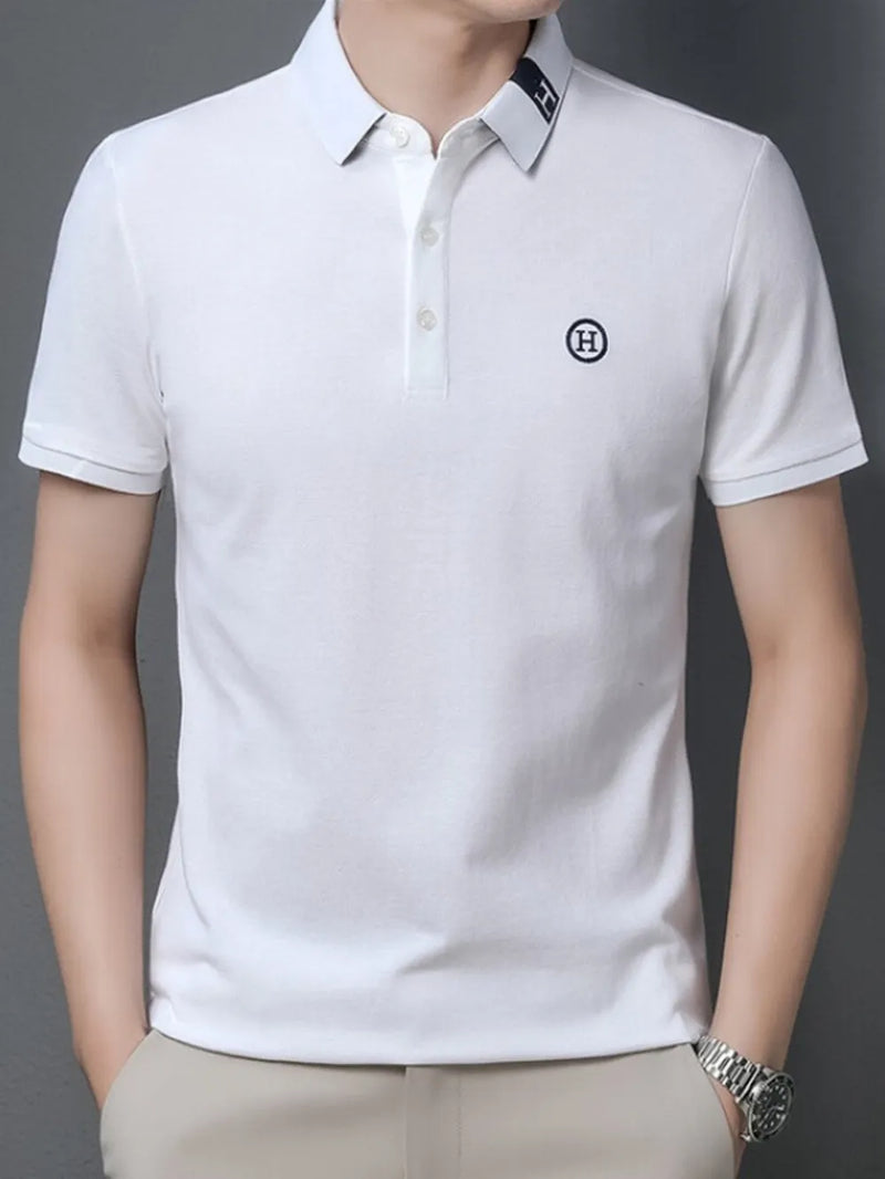 Men's Plus Size Classic Short Sleeve Polo Shirt 6