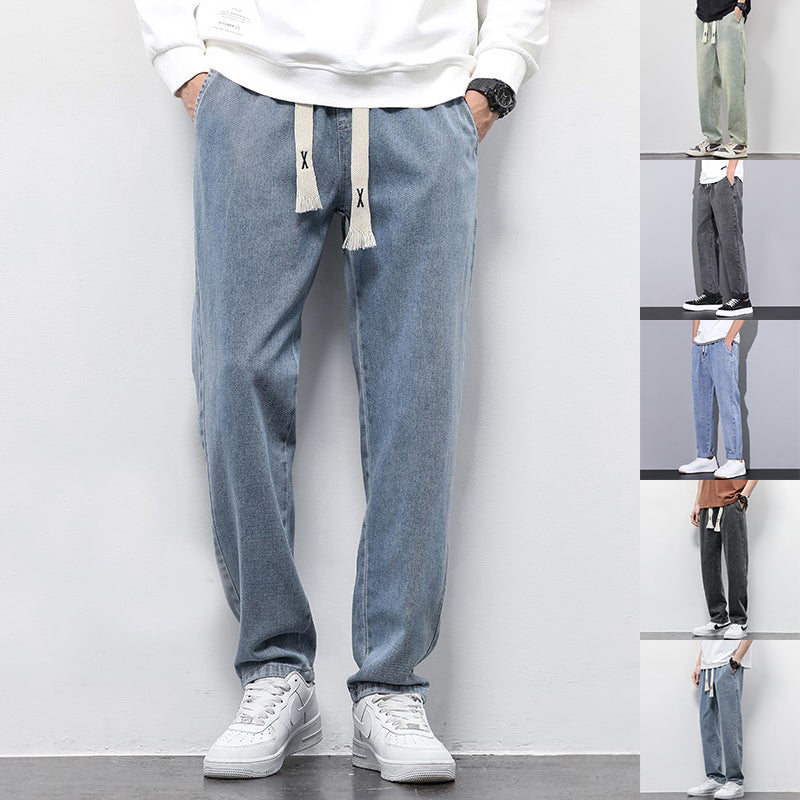 Iver Drawstring Wide-Leg Jeans