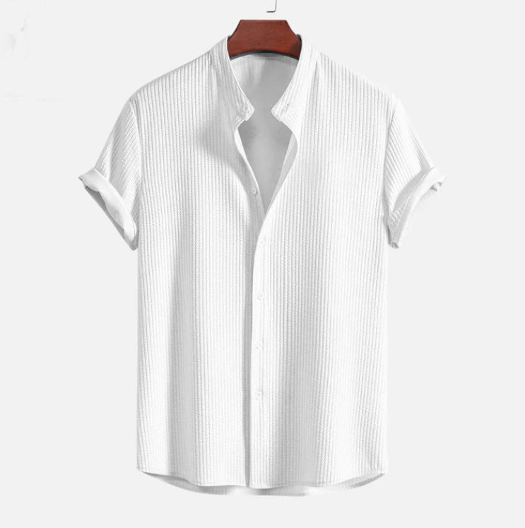 Cole Short-Sleeve Camp Shirt — White