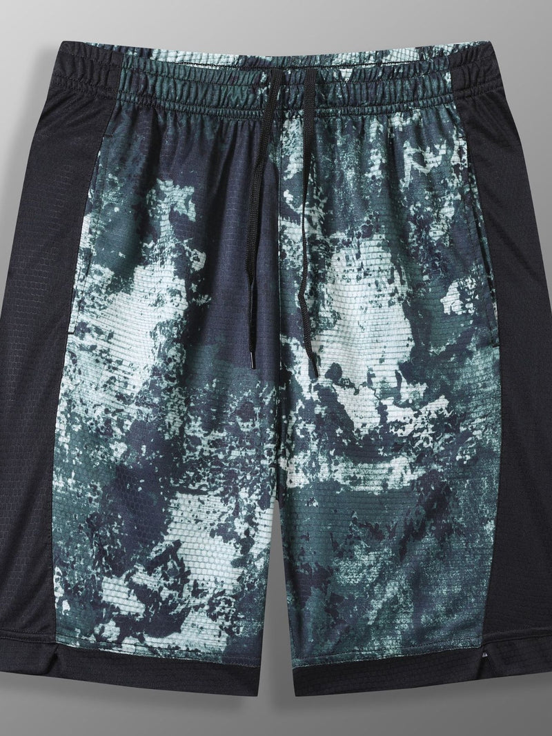 Men's Full Size Abstract Print Shorts Plus Size 8