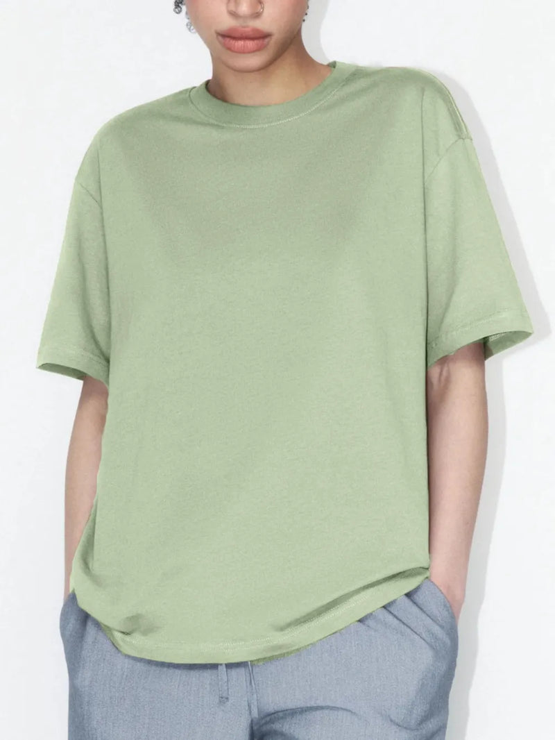 Plus Size Oversized Round Neck Short Sleeve T-Shirt 7