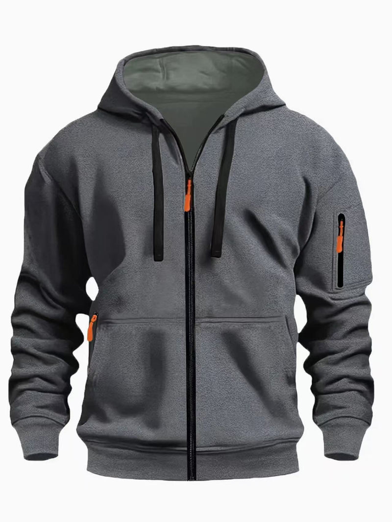 Carter Zip Hoodie Jacket — Dark Gray