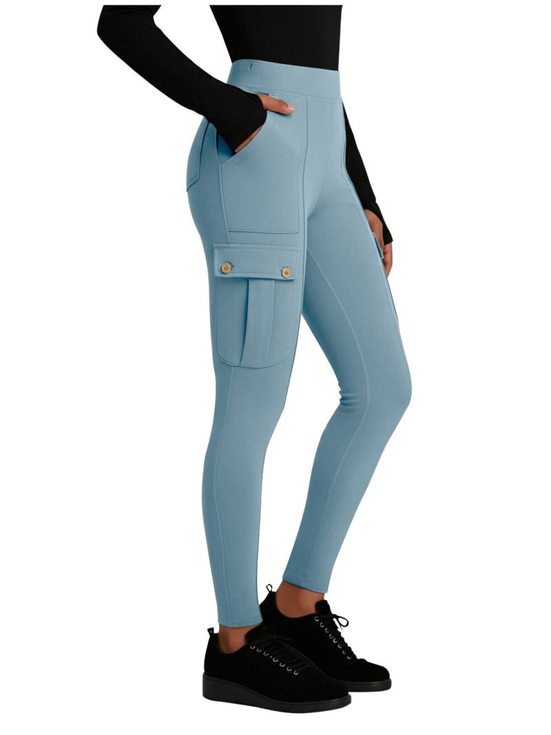 High Waist Active Pants | Hazel & June Sky Blue
