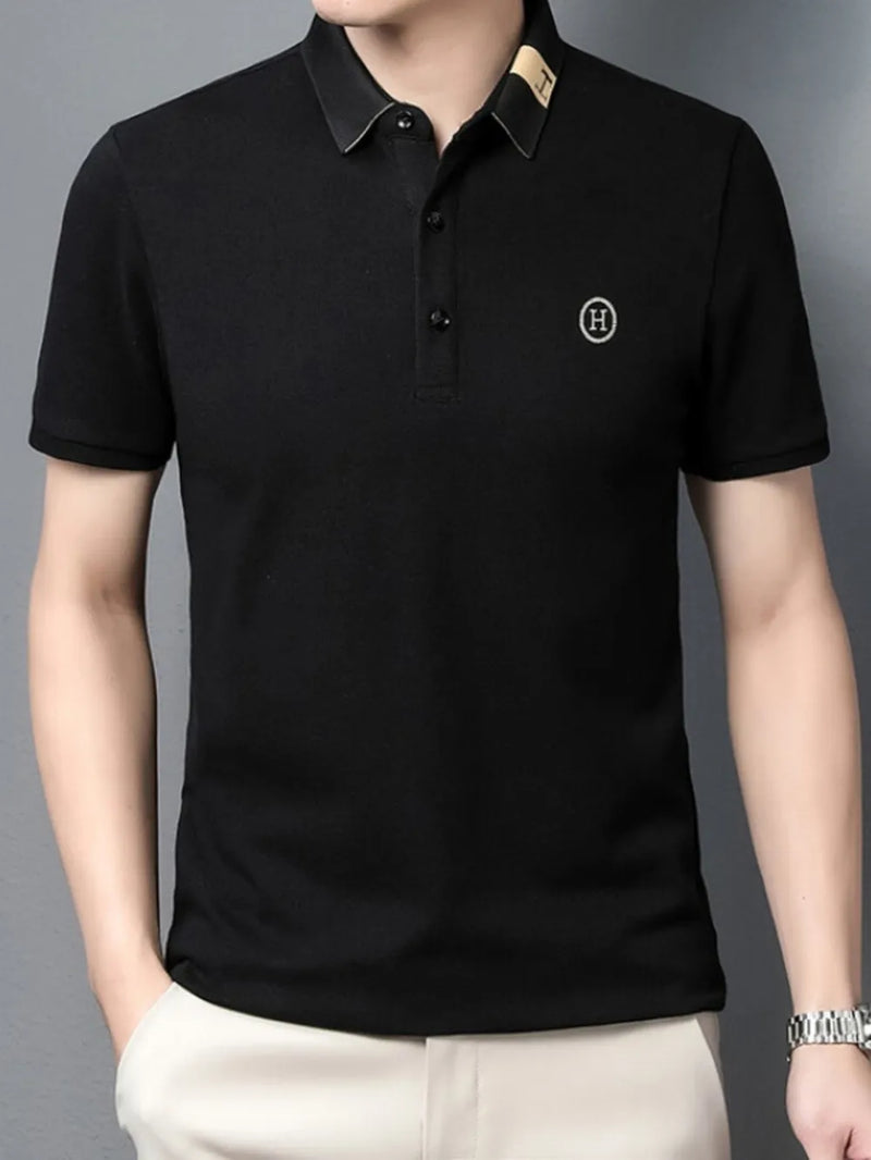 Men's Plus Size Classic Short Sleeve Polo Shirt 4