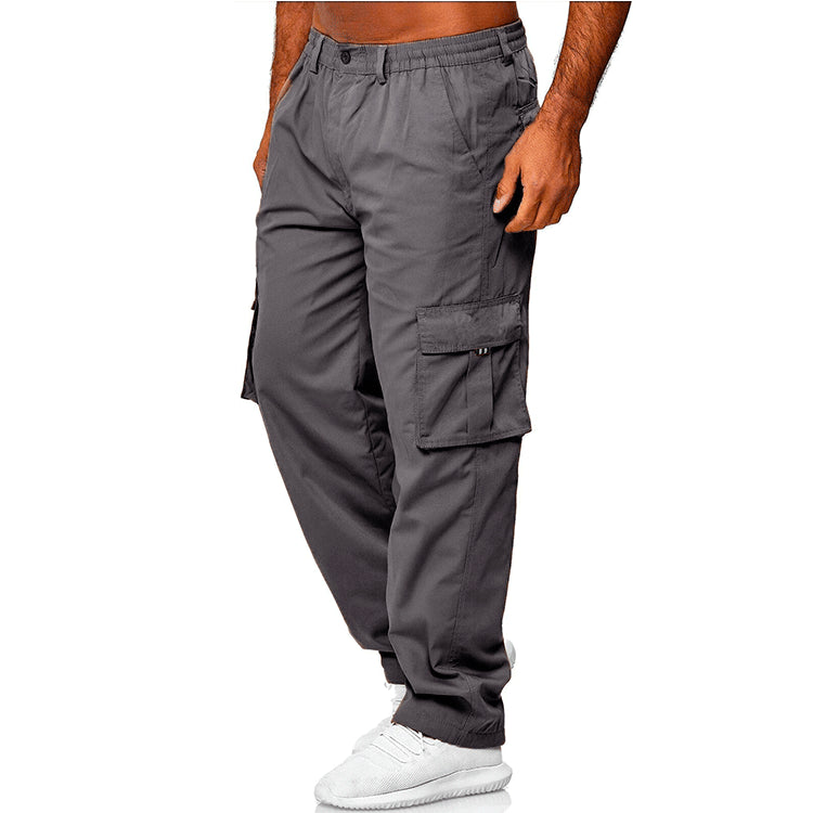 Kieran Multi-Pocket Cargo Pants — Dark grey
