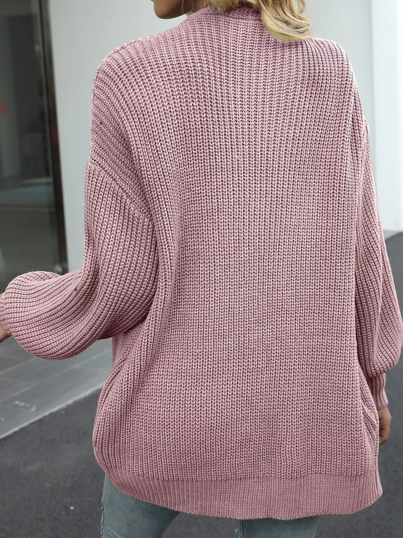 Chunky Knit Open Front Cardigan 3