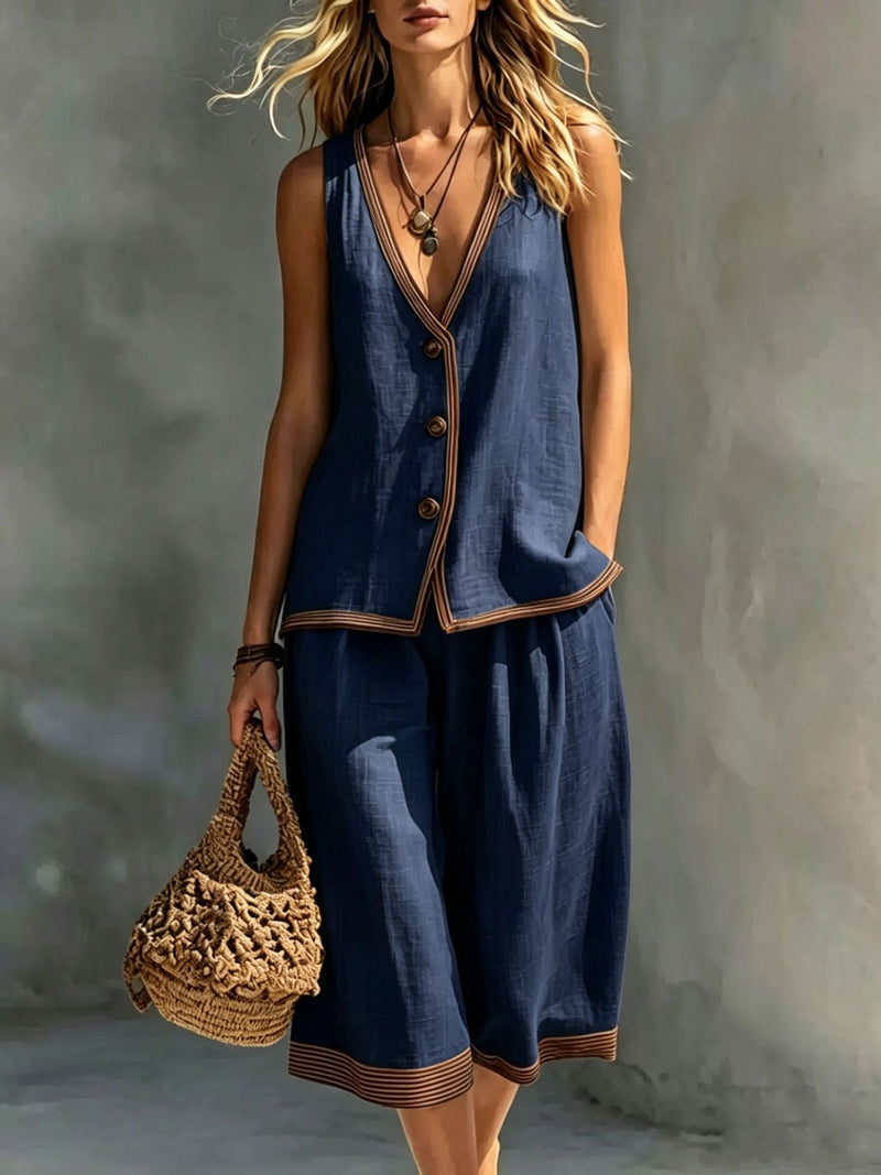 Brisa Knit Vest & Shorts Two-Piece Set