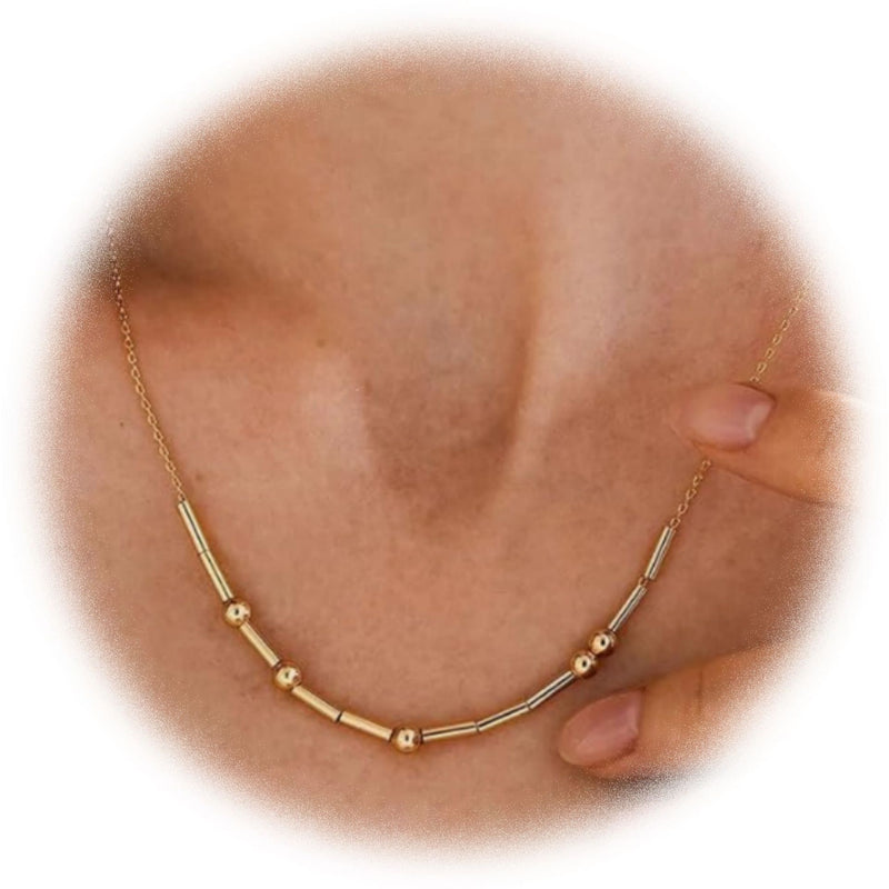 Dainty Beaded Clavicle Necklace 5