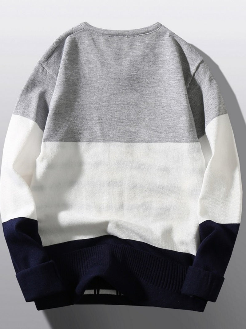 Men's V-Neck Long Sleeve Sweater 4