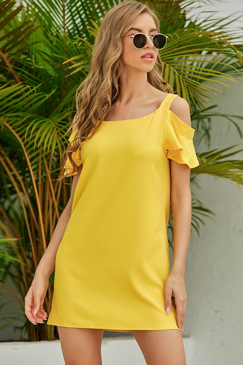 Cold-Shoulder Mini Dress | Hazel & June
