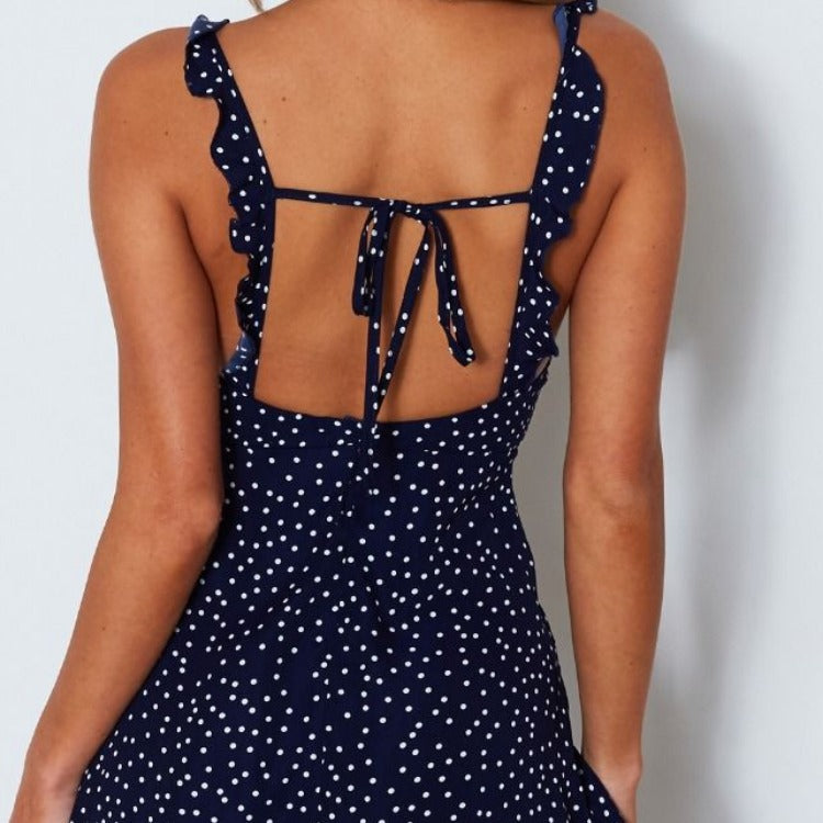 Celeste Polka Dot Strappy Sundress