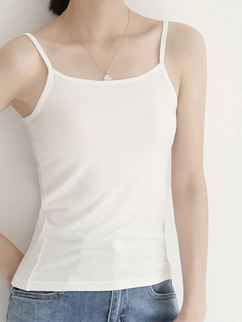 Solid Color Scoop Neck Cami 1
