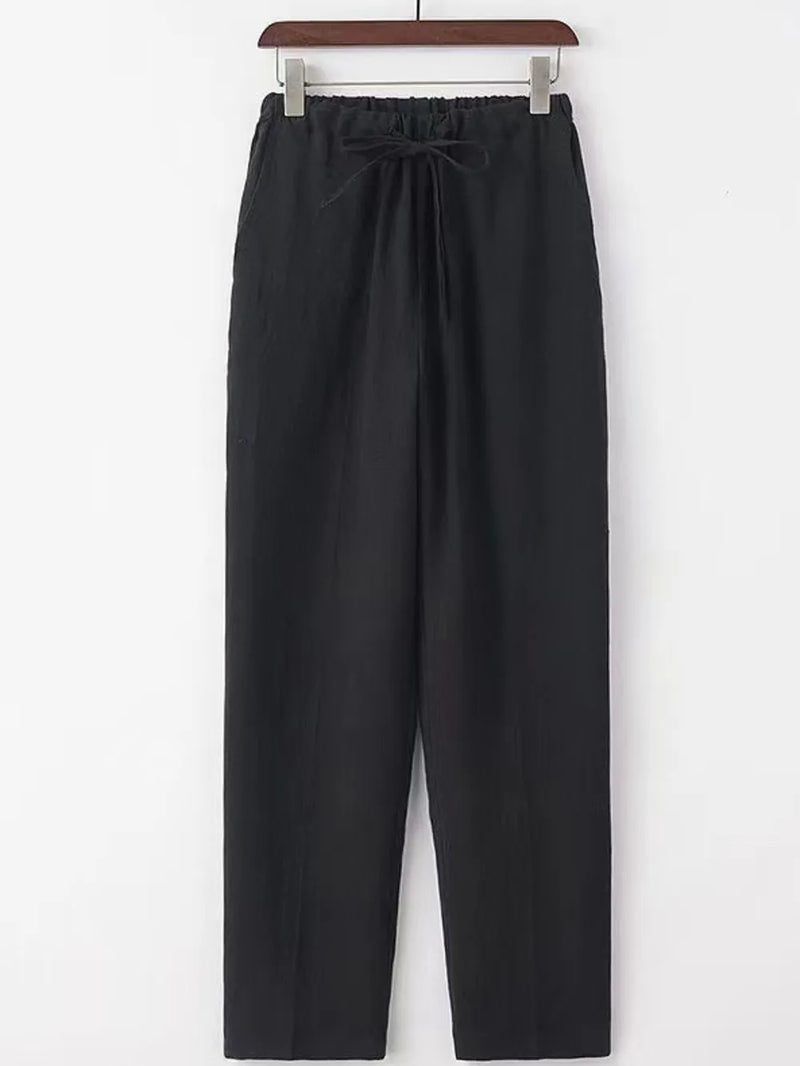 Men's Plus Size Drawstring Wide Leg Pants 3